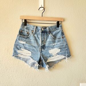 Levi's 501 Distresses Jean Shorts